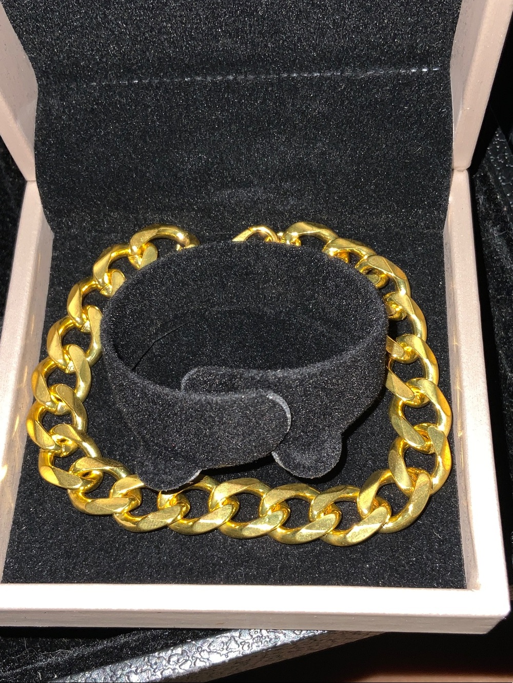 Gold Chunky Curb Chain Bracelet - Women Accessories